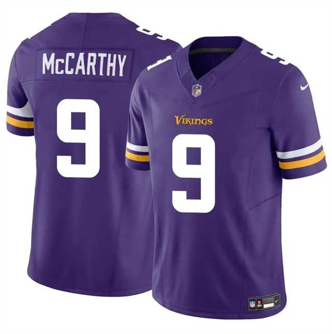 Youth Minnesota Vikings #9 J.J. McCarthy Purple 2024 Draft F.U.S.E. Vapor Untouchable Limited Stitched Jersey Dzhi->youth nfl jersey->Youth Jersey